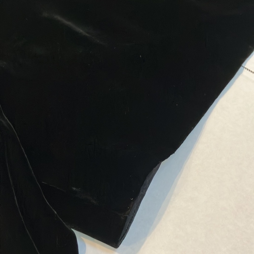 Bagley Mischka cocktail black velvet mini blazer size 12 - Picture 3 of 4
